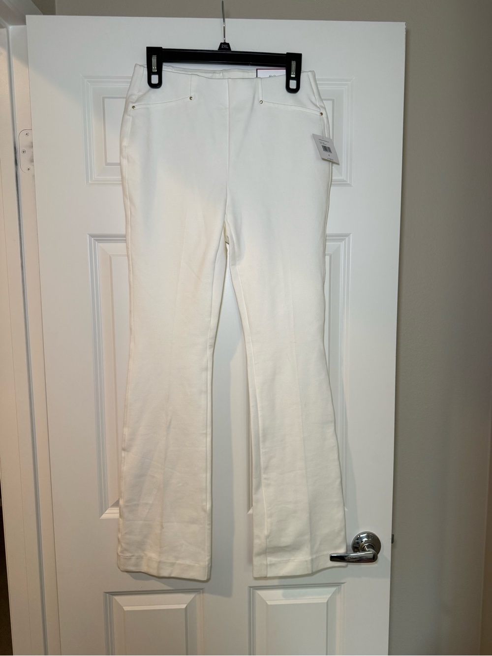 White Boot Cut Pull-On Pants Size 4 NWT